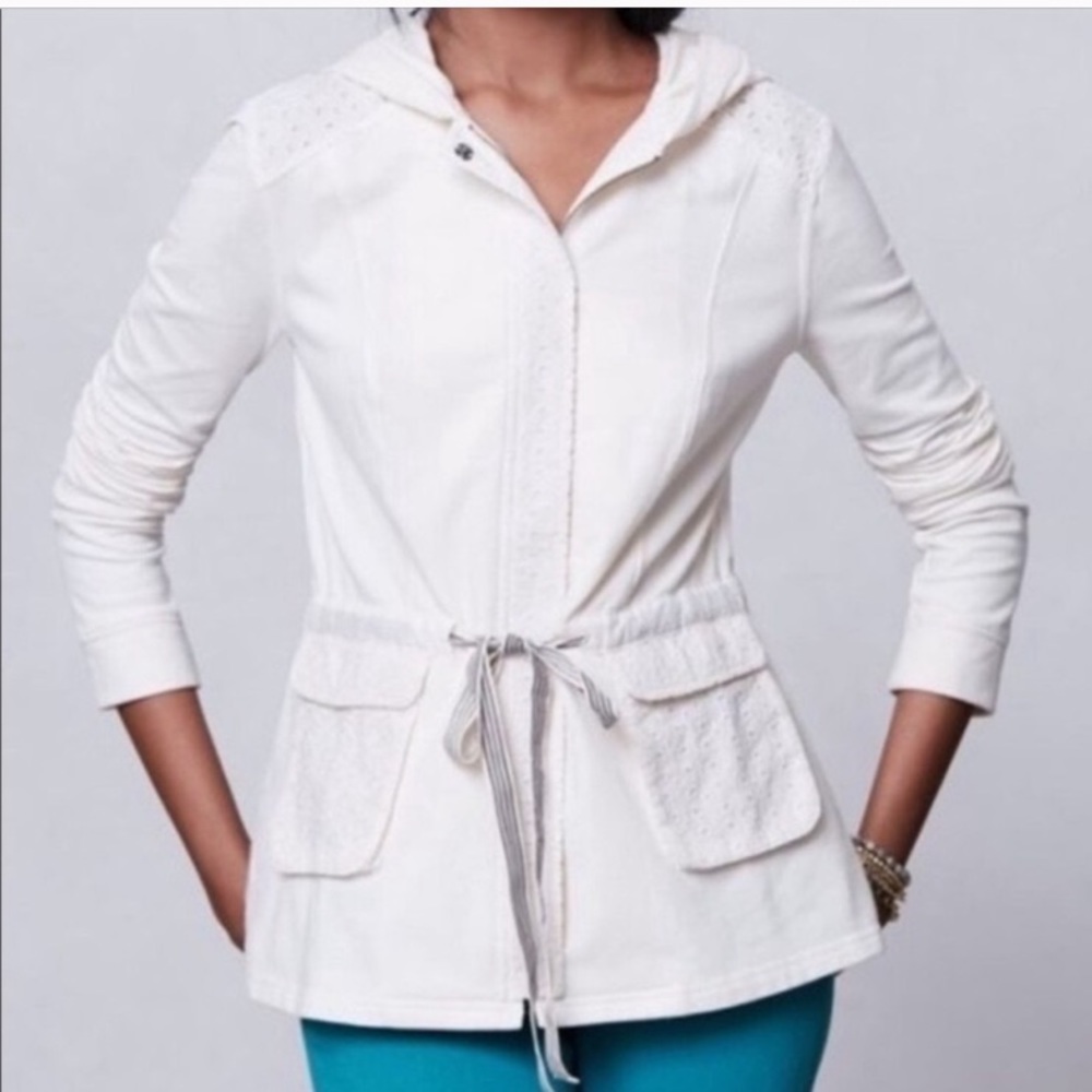 Anthropologie Saturday Sunday Eyelet Hoodie NWT